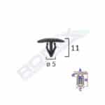 CLIPS TIP GARNITURA PENTRU CITROEN/PEUGEOT/RENAULT 5X11MM - NEGRU SET 25 BUC 1 34272.jpg